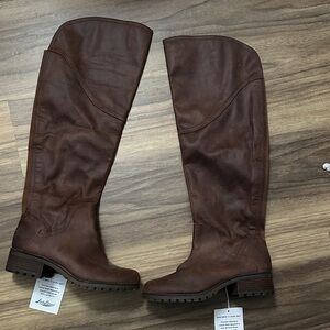 Frye Chestnut Brown Knee-High Leather Boots